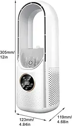 Безлопатевий вентилятор з зволожувачем і підсвіткою Smart Air Multiplier LY-939 • Настільний акумуляторний вентилятор 3-в-1 - мініатюра 3