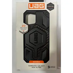 Оригінальний протиударний чохол UAG Monarch для Samsung Galaxy S24 Ultra (6.8") Carbon Fiber 214415114242 - мініатюра 3