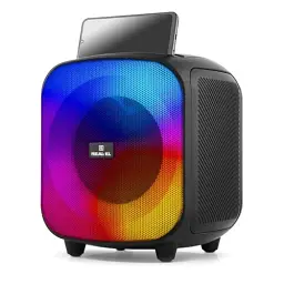 Колонка портативна 1.0 REAL-EL X-760, Black, 65 Вт, RGB підсвічування, USB, Bluetooth, AUX, Micro SD, TWS, 2хMic, функція караоке, 4000 мАг, час роботи до 16 год (EL121600029) - мініатюра 2