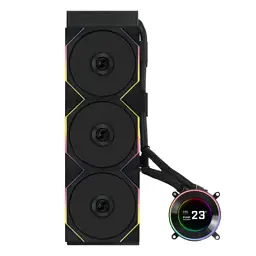 Система рідинного охолодження Lian Li HydroShift II LCD-C 360TL, Black (G89.GHS2LCD36TB.00) - мініатюра 2