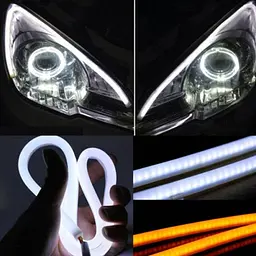Денні ходові вогні ДХО гнучкі на скотчі 12v/60 см/2 шт. - мініатюра 5