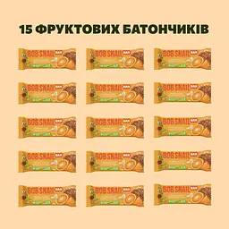 Набір фруктово-горіхових батончиків Bob Snail Хурма-Апельсин-Кеш’ю-Кріспи Кіноа 35 г x 15 шт. - мініатюра 3