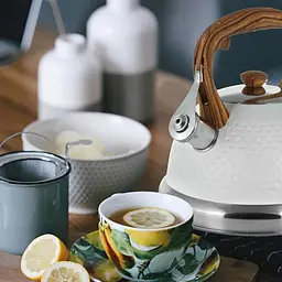 Чайник Whistling Kettle White зі свистком Kamille 2.7 л kuh0011100 - мініатюра 4