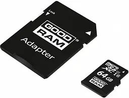 Карта пам'яті GoodRam microSDXC 64GB Class 10 UHS I (M1AA-0640R12) + SD адаптер (6475884) - мініатюра 2