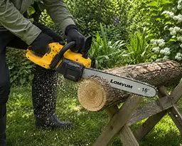 Акумуляторна ланцюгова пила Electric Saw DT-1291 16" з 2 акумуляторами жовта - мініатюра 5