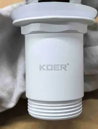 Донний клапан для раковини Koer PW-07-03 з переливом автоматичний Click-Clack 1 1/4″ Білий KR5783 - мініатюра 11