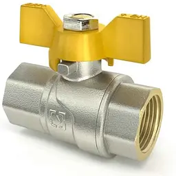Кран кульовий RAFTEC 3/4" ВВ, DN20, PN50, GRDV021, CW617N, метелик, GOLD