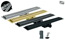 Душовий канал Koer FD35-70x700-graphite AC0659 - мініатюра 2