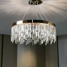 Кришталева підвісна люстра L88052/600/8 (GD S) - золото, 8xE14, діаметр 60 см, від 14 до 20 м2 - мініатюра 2
