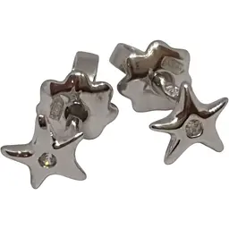 Срібні сережки-пуссети Qvaliz з фіанітами. 90-200106