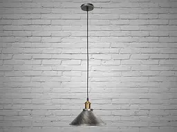 Світильник підвісний Diasha 6855-260-BK-SV Loft, E27, 40W, чорний метал, сучасний стиль, регульована висота, IP20