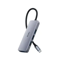 Хаб розгалужувач Wiwu алюмінієвий Usb-C на 4 Usb 3.0 порти Alpha 440 Pro 4 in 1 Hub - мініатюра 2