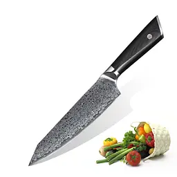 Ніж кухарський 20 см Damascus DK-LKB 5001 VG-10 Дамаська сталь 67 шарів - мініатюра 3