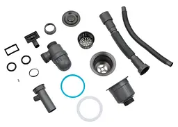 Кухонна мийка Kroner KRP KRP Schwarze - SET7545NB PVD (3.0/0.8 мм) (CV033805) - мініатюра 16