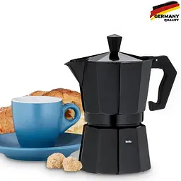 Кавоварка гейзерна KELA Italia 150 мл 3 чашки (10553) чорна - мініатюра 2