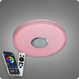 Люстра світлодіодна 517 Dlight RGB з пультом і колонкою 70Вт Білий (02177) - мініатюра 5