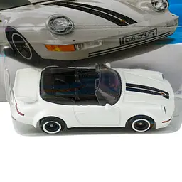 Базова машинка Hot Wheels Drop Tops Porsche 911 Turbo Cabriolet біла (5785) JJJ22-N521 - мініатюра 2