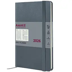Тижневик Axent датований 2026 Partner Strong, 145х210, сірий (8819-26-62-A)