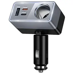АЗП Hoco Z65A Smart cigarette lighter PD45W (1USB-A/2C) Black - мініатюра 3