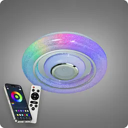 Люстра світлодіодна 517 Dlight RGB з пультом і колонкою 70Вт Білий (02151)