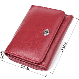 Компактний жіночий гаманець із натуральної шкіри ST Leather 11,5х8,5х2 см acs0029648 - мініатюра 3