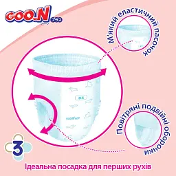 Трусики-підгузки GOO.N Plus для дітей 13-28 кг (розмір XXL, унісекс, 28 шт) - мініатюра 5