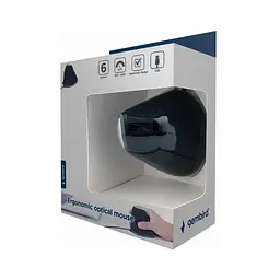 Мишка Gembird MUS-ERGO-03 USB Black (MUS-ERGO-03) - мініатюра 8