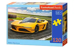Пазли Castorland Жовтий спортивний автомобіль, 120 елементів, 32x23 см, B-13500