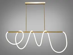 Люстра стельова LED Diasha 9752-L1500GAB Шланг 48W, силікон, бронзовий, для вітальні, спальні, кухні, кафе