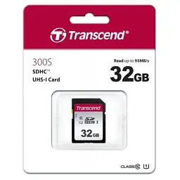 Карта пам'яті Transcend 32GB SDHC class 10 UHS-I U1 (TS32GSDC300S) - мініатюра 2