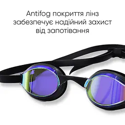 Окуляри для плавання Renvo Aries Pro Уні Anti-fog Чорний, Фіолетовий OSFM (2SG100-01) - мініатюра 6