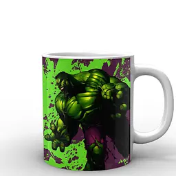 Кухоль GeekLand Халк Hulk фіолетовий фон HU.02.010 330 мл білий - мініатюра 3
