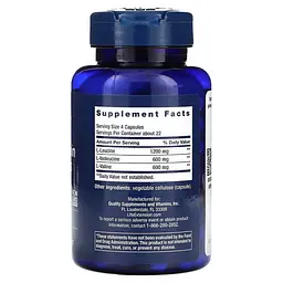 BCAA Branched Chain Amino Acids 90 Capsules Life Extension vit0006734 - мініатюра 2