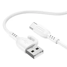 Кабель для заряджання з гачком USB Borofone BX91 USB-Type C 3A 1 м White