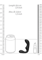 Стимулятор простати Ouch! Pointed Vibrating Prostate Massager, 13,3 см (чорний) - мініатюра 5