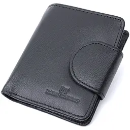 Вертикальний гаманець для жінок із натуральної шкіри ST Leather 22701 чорний