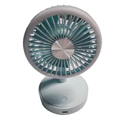 Маленький вентилятор на стіл Table Mini Fan Блакитний, вентилятор від акумулятора портативний - мініатюра 4