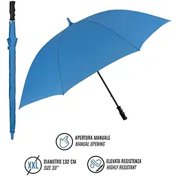 Парасоля-тростина Perletti Golf XXL з системою антивітер синя (P96020-05) - мініатюра 2