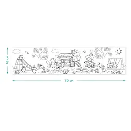 Дитяча розмальовка "Peppa Pig: Прогулянка з родиною" DoDo Toys 200184 великий формат 70×16 см - мініатюра 2