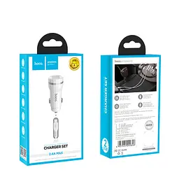 Адаптер автомобільний Hoco Lightning cable Z27 |2USB, 2.4A| - мініатюра 2