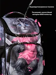 Ортопедичний шкільний рюкзак (ранець) 6 в 1 для дівчинки School Standard з Котом 34х26х14 см для молодших класів (350-103) - мініатюра 12