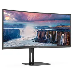 Монітор TFT 34 AOC CU34V5C/BK, WQHD, VA, 100Гц, 1 мс, вигнутий, HDMI, DP, USB-C, USB-hub, колонки, чорний - мініатюра 2