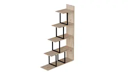 Етажерка Ferrum-decor Стелла 1600x1020x300 Чорний метал ДСП Дуб Сан-Марино (FRD-103464) - мініатюра 3