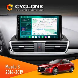 Штатна магнітола Mazda 3 2014-2019 Cyclone C9-013 4x64 DSP 4G Cyclone (НФ-00008893)