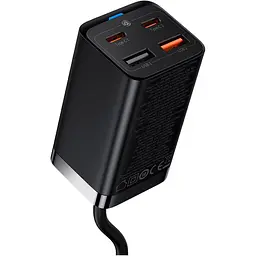 Мережевий зарядний пристрій Baseus GaN3 Pro Desktop Fast Charger 2C+2U 65W + Cable USB-C to USB-C Black (CCGP040101) [80903] - мініатюра 3