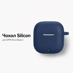 Чохол для навушників BeCover Silicon для OPPO Enco Buds 3 Blue (715909) - мініатюра 2
