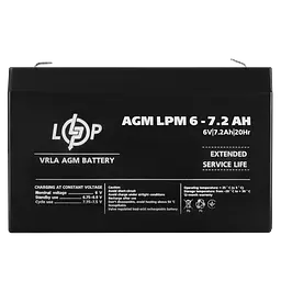 Акумулятор AGM LPM 6V - 7.2 Ah - мініатюра 3