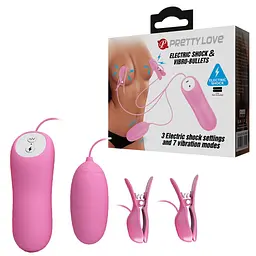 Набір секс іграшок Pretty Love Electric Shock Vibro-Bullets 3 шт. рожевий - мініатюра 8