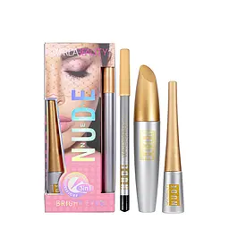 Набір декоративної косметики для очей 3 в 1 Nude Warda Beauty - туш для вій, олівець, підводка для очей