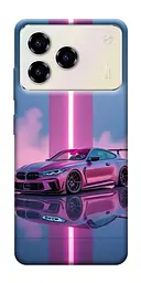 TPU чехол Demsky Pink neon car для ZTE Blade A76